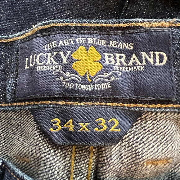 Lucky Brand Men's 361 Vintage Straight Dark Wash Blue Jeans Size 34 X 32. - Picture 10 of 16